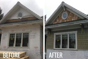 before and after james hardie shake siding transformation