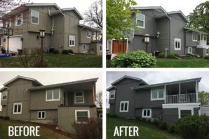 before and after grey siding