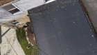 close up house rubber flat roof